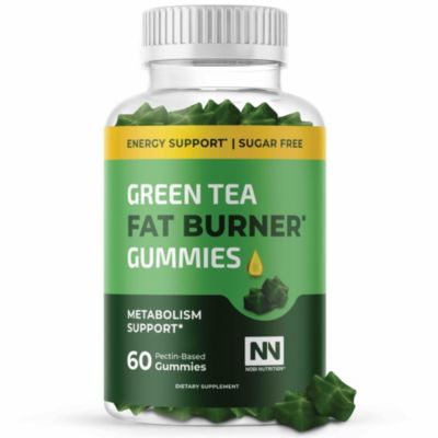 Nobi Nutrition Green Tea Fat Burner Gummies,60ct - Green