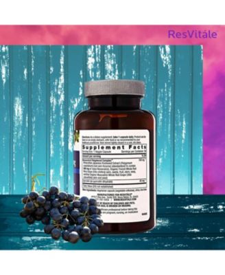 Resveratrol 500mg - Antioxidants for Heart Health & Skin Support - Red Wine Grape Seed Extract - 30 Vegetarian Capsules