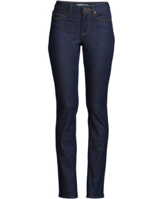 Petite Recover Mid Rise Straight Leg Blue Jeans