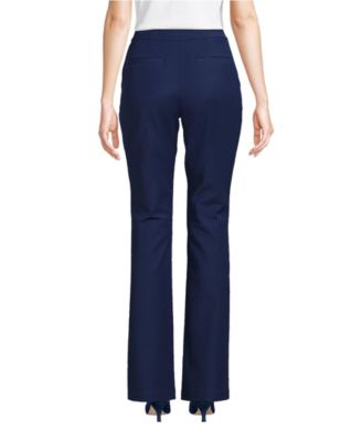 Lands' End Women's High Rise Bi Stretch Pintuck Boot Cut