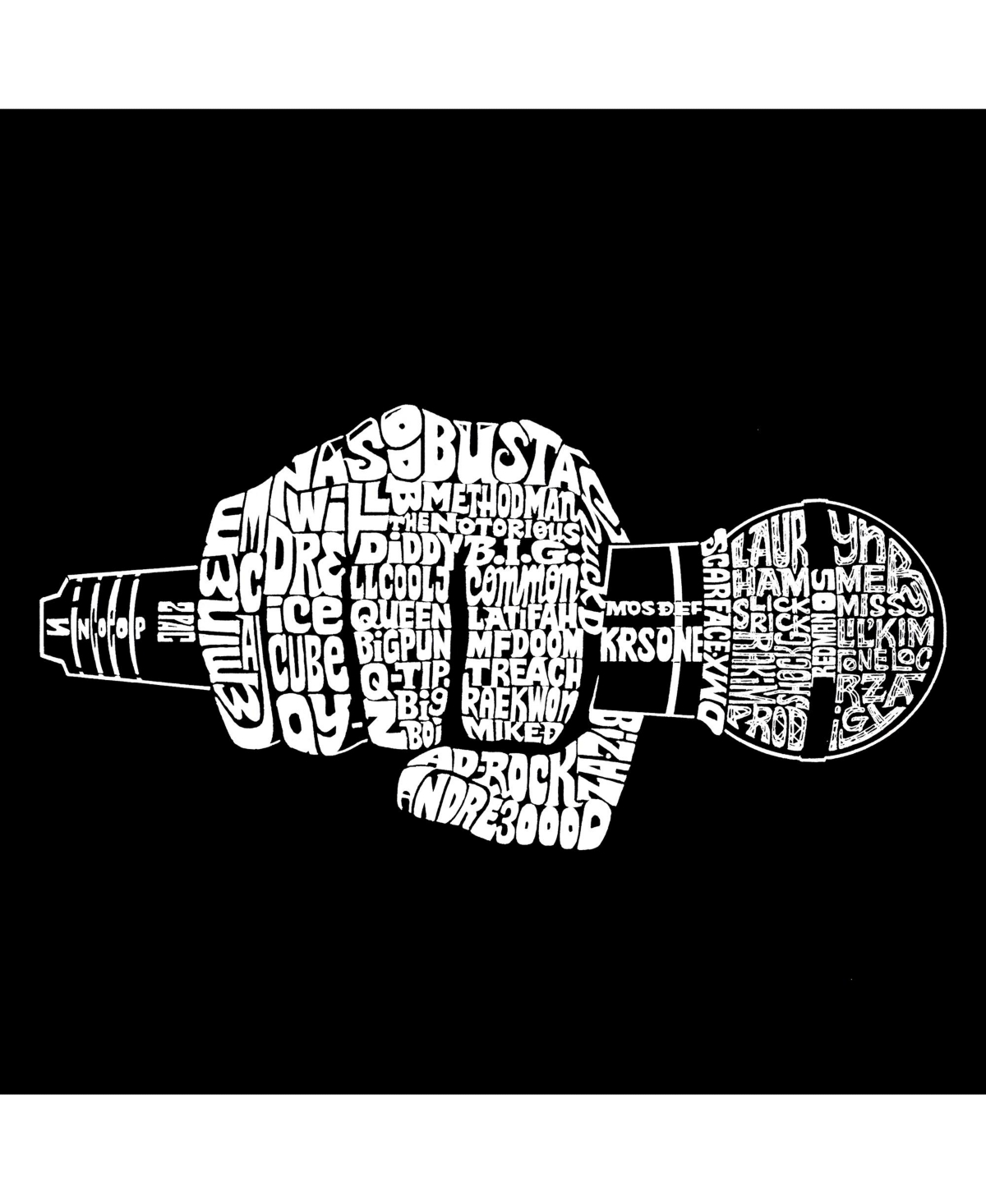 90's Rappers - Boy's Child Word Art T-Shirt