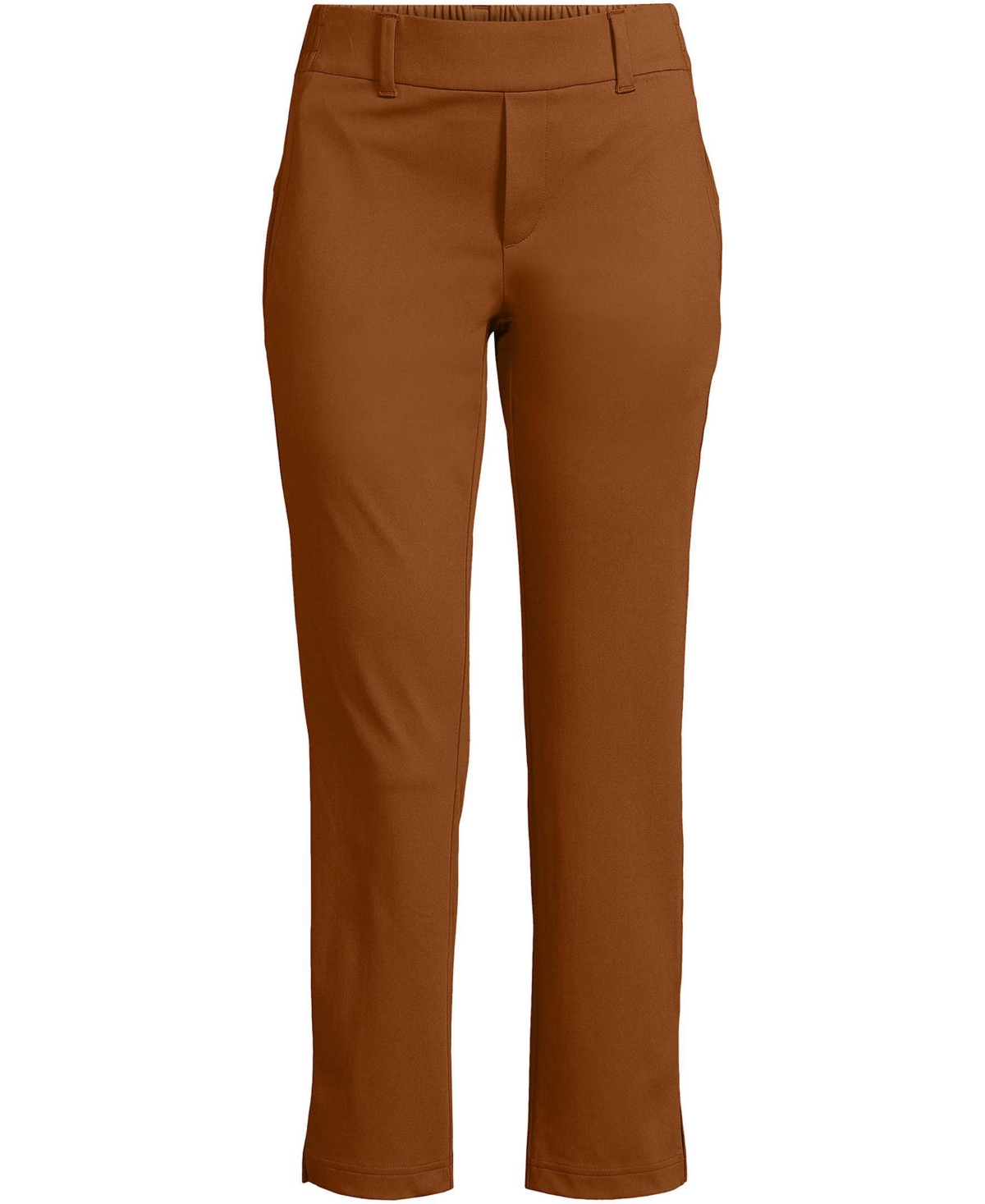 Lands' End Women's Flex Mid Rise Pull On Crop Pants