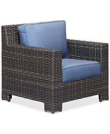 Viewport Wicker Outdoor Club Chair with Sunbrella® Cushions, Created for Macy's