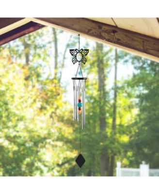 34" Long Metal Black Butterfly Chime