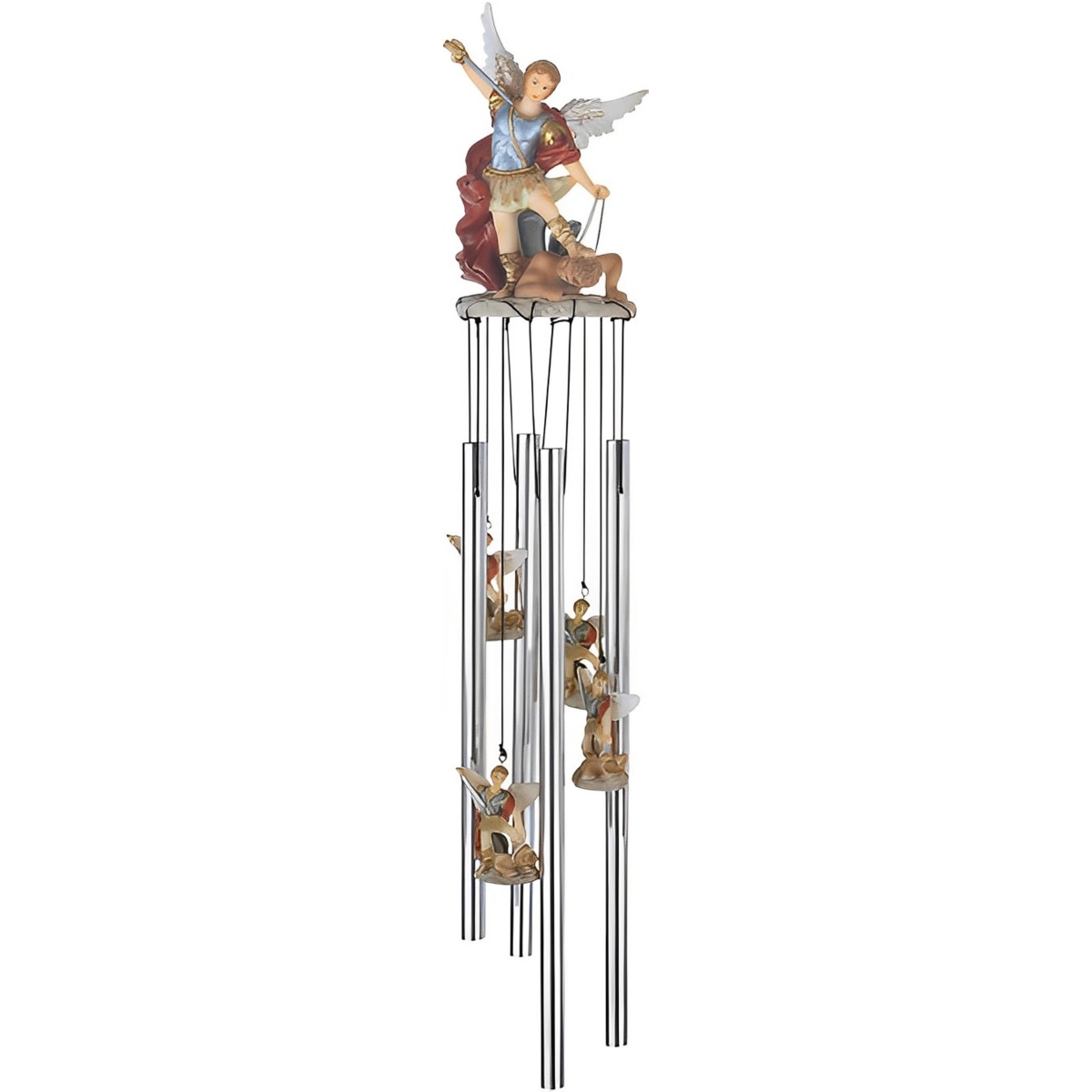 Fc Design Long The Strongest Angel Saint Michael Round Top Archangel Michael Wind Chime Home Decor Perfect Gift for House Warming, Holidays and Bi