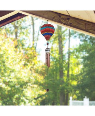 31" Long Red Air Balloon Wind Chime with Copper Gem