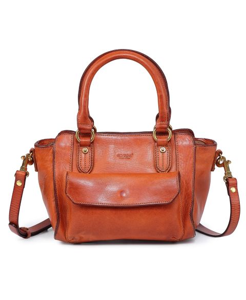 Женская сумка OLD TREND Pansy Small Leather Satchel, цвет: Карамельный