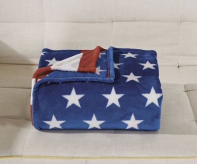Ultra Soft & Cozy Oversized USA American Flag Ultra Plush Throw Blanket Cover - 50 in. W x 70 in. L