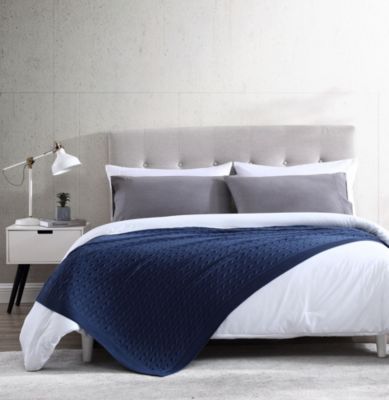 University Living Ultra Soft & Plush Oversized "The Scholar" Cable Knit Cotton Accent Throw Blanket