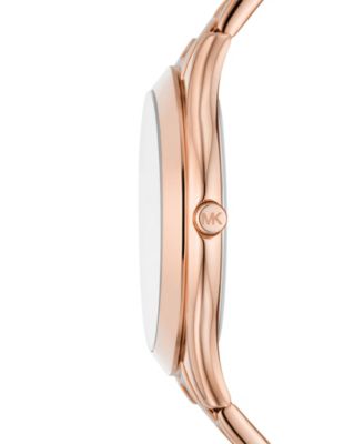 Women's Slim Runway Three-Hand Rose Gold-Tone Stainless Steel Watch 42mm