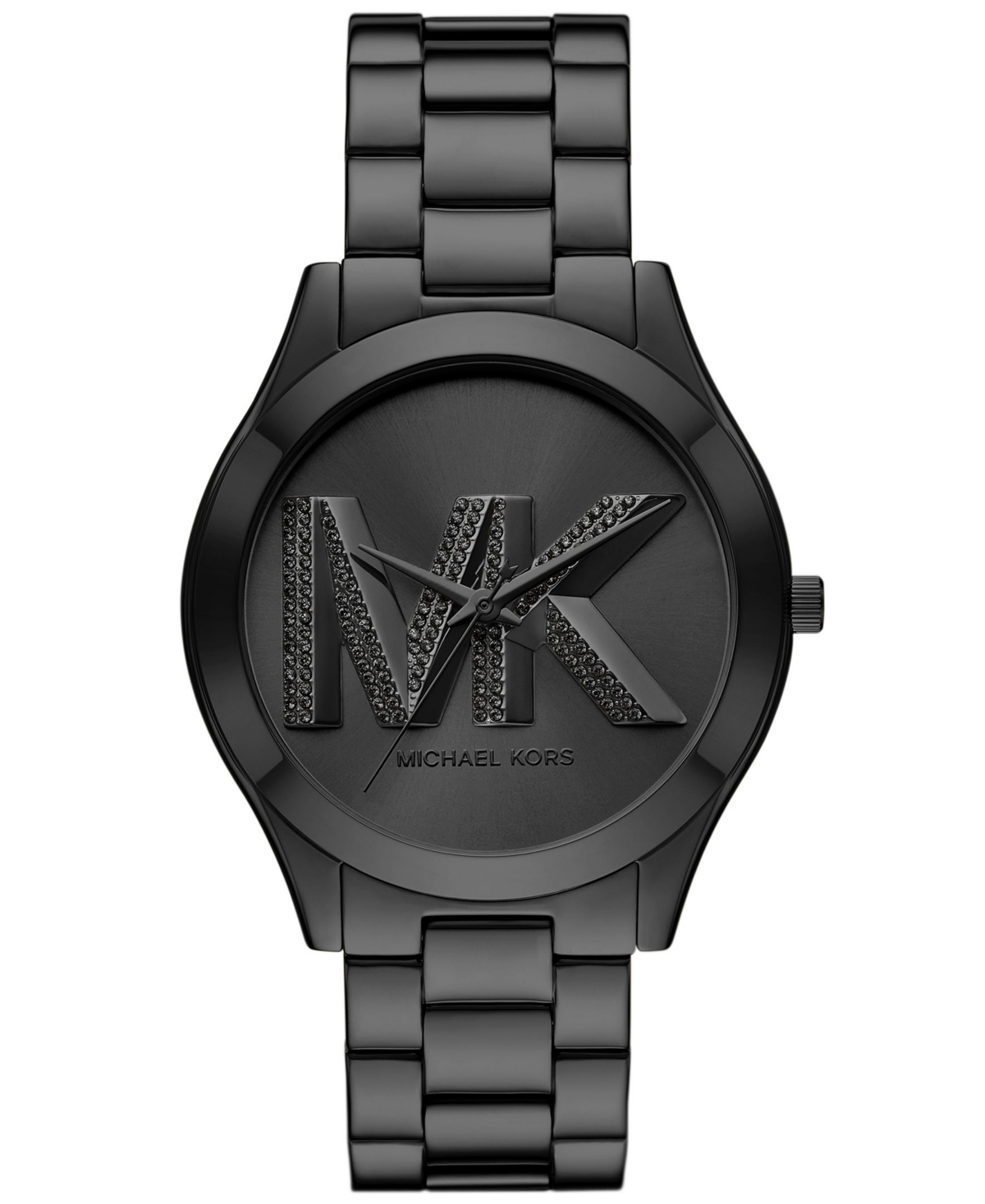 Michael Kors Women's Slim Runway Three-hand Black Stainless Steel Watch 42mm