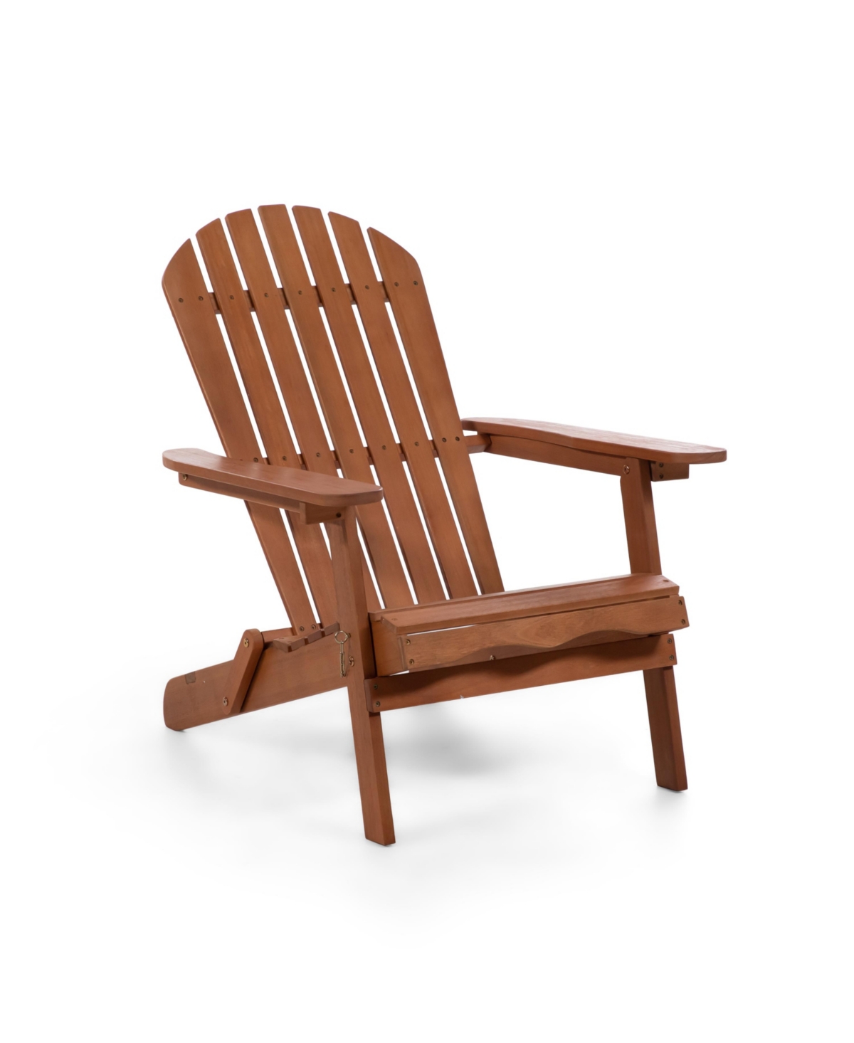 Furniture Of America 35.5" Outdoor Eucalyptus Wood Folding Adirondrack Chair In Natural