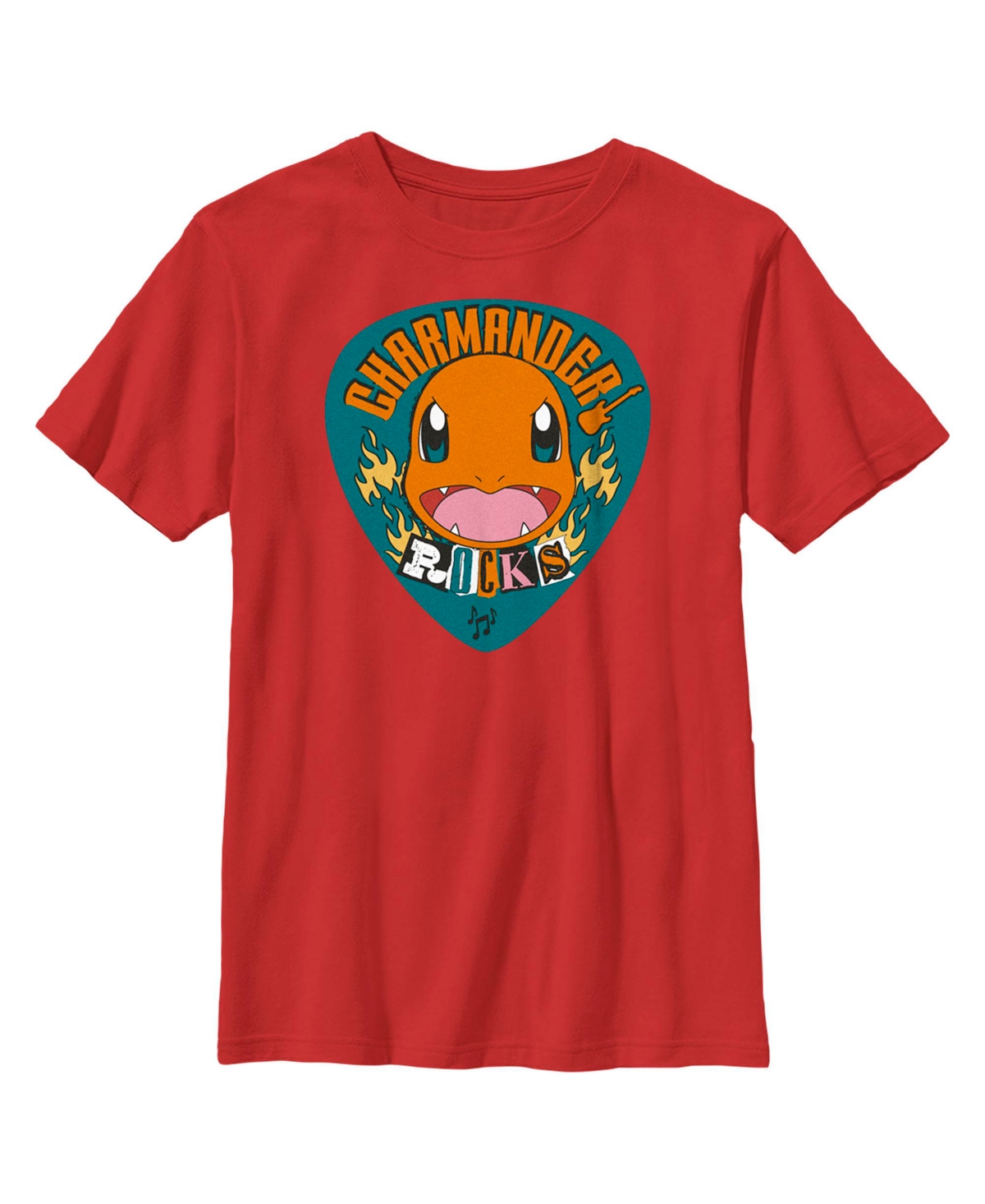 Nintendo Boy's Pokemon Charmander Rocks Child T-shirt In Red