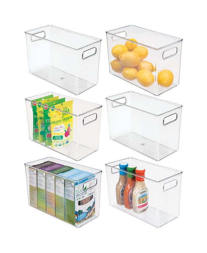 mDesign Plastic Portable Craft Storage Organizer Bin with Handle - Clear, 1  - Baker's