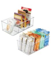 UNiPLAY Small Stackable Storage Bins for Closet Organizers, Food Organizer  Bins, Pantry Storage and Toy Storage Organizer, White (4-Pack)