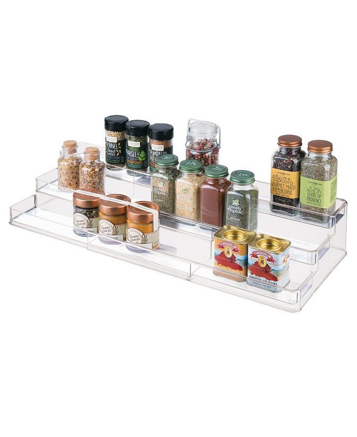 Plastic Shelf Adjustable Expandable Spice Rack Organizer Clear