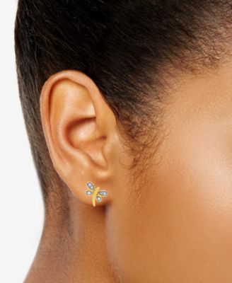 Diamond Dragonfly Stud Earrings (1/10 ct. t.w.)