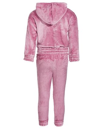 Toddler Girls Cozy Pullover Hoodie & Jogger Pants Set