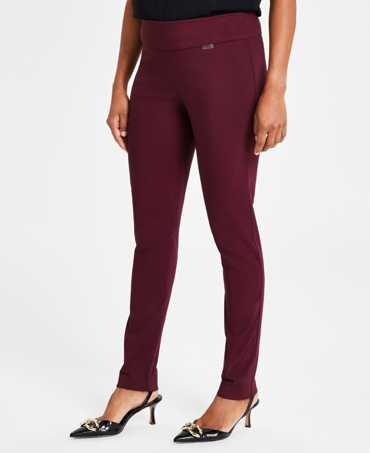 Inc International Concepts Women's Tummy-control Mid-rise Skinny Pants, Regular, Long & Short Lengths, Created For Macy's In Port