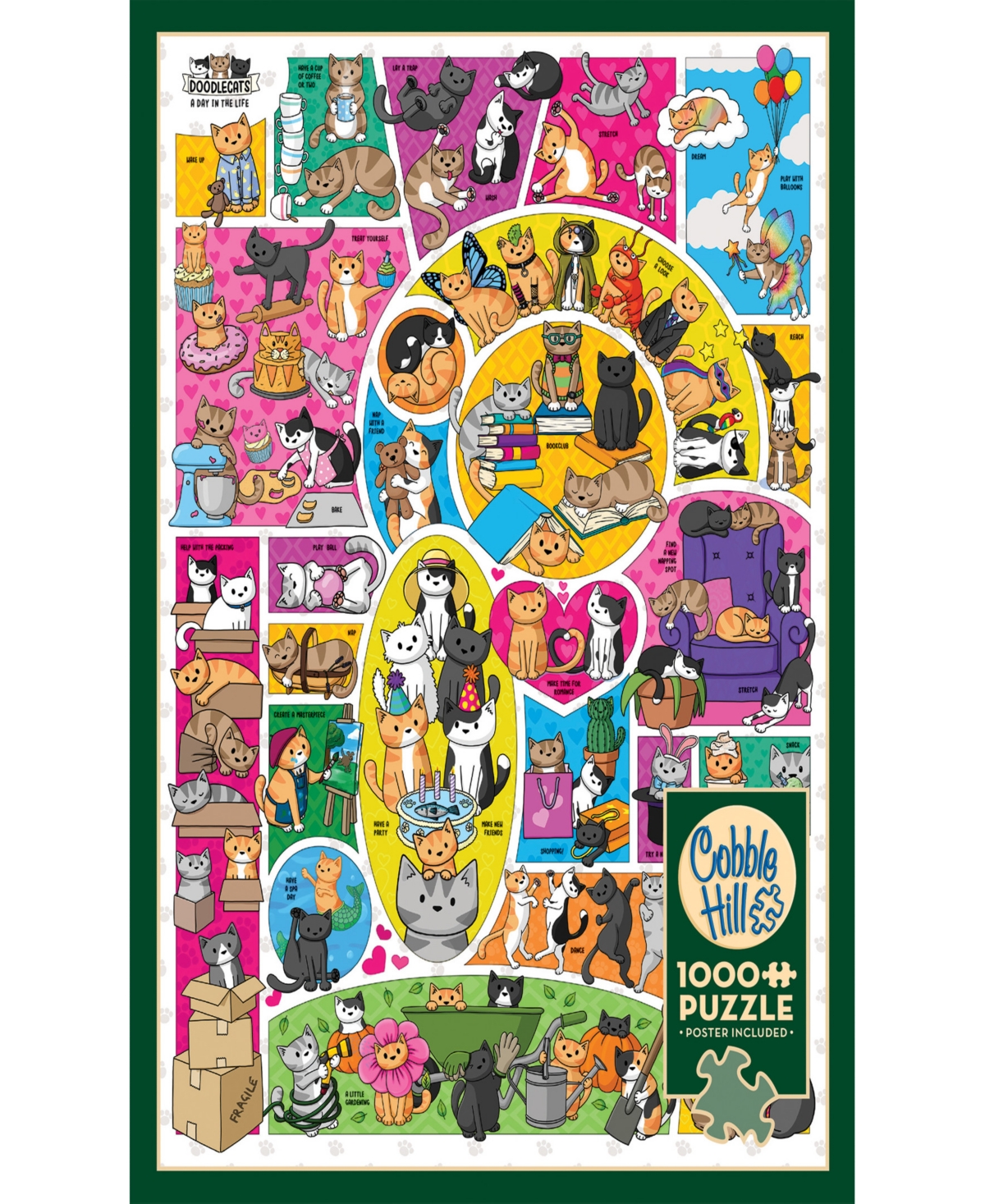 Shop Cobble Hill - Doodlecats Puzzle In Multi
