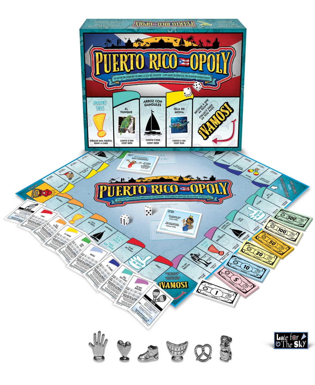 LATE FOR THE SKY - PUERTO RICO-OPOLY BOARD GAME 