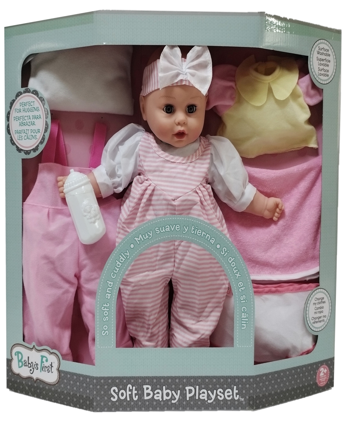 Baby's First By Nemcor Soft Baby Doll Playset In Multi