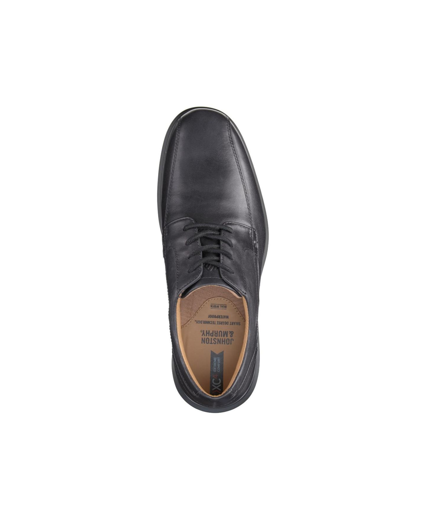 Обувь Johnston & Murphy Men's XC4 Stanton 2.0 Runoff Waterproof Leather Lace-Up Oxford Shoes, цвет: Чёрный кожаный — фото 4