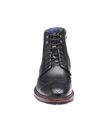 Johnston & Murphy Men's Connelly Leather Wingtip Boots - Macy's