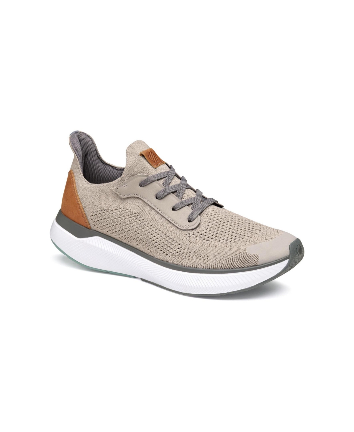 Shop Johnston & Murphy Men's Miles Knit Lace-up Sneakers In Taupe Knit