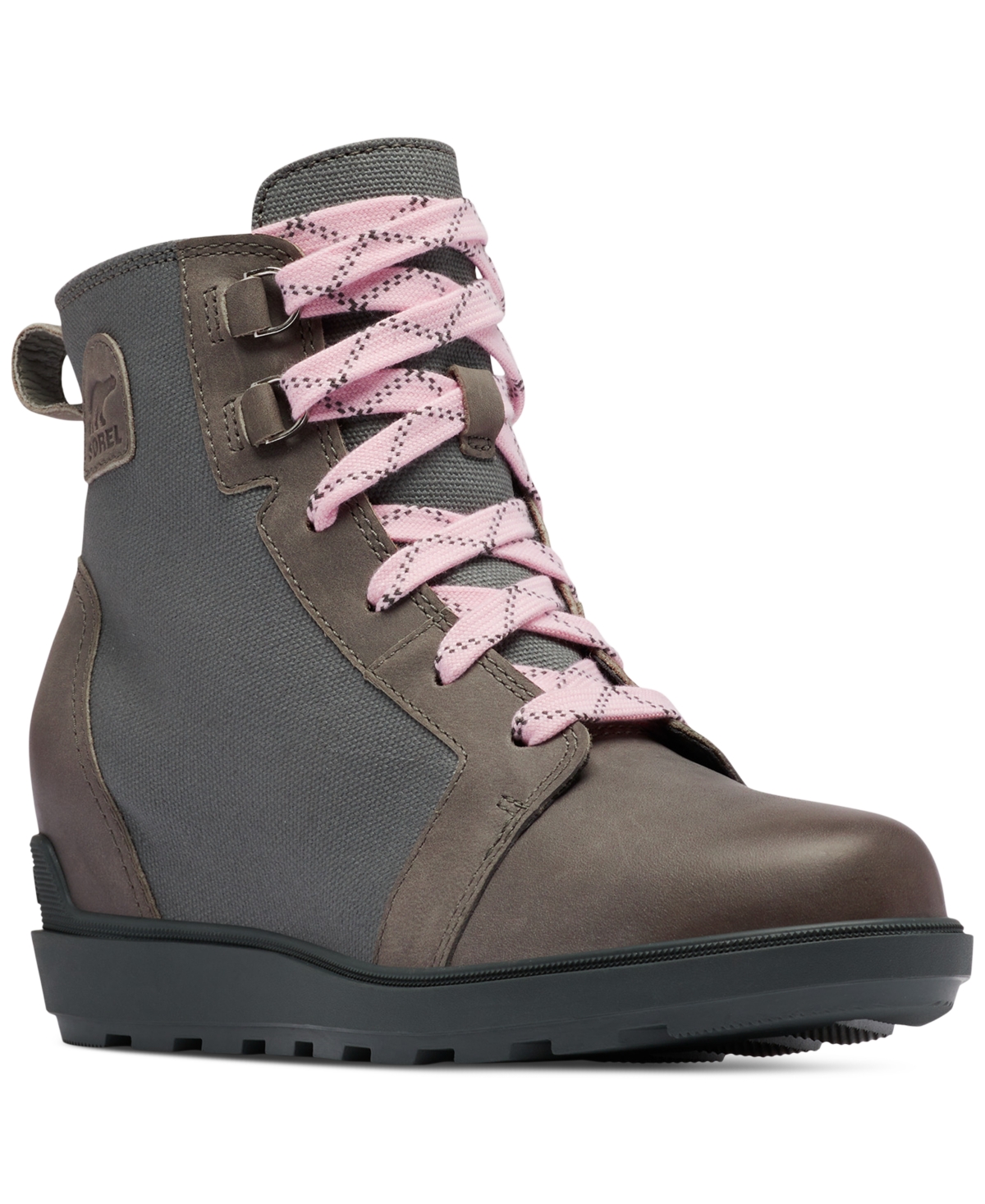 Sorel Evie Ii Waterproof Wedge Bootie In Quarry/grill