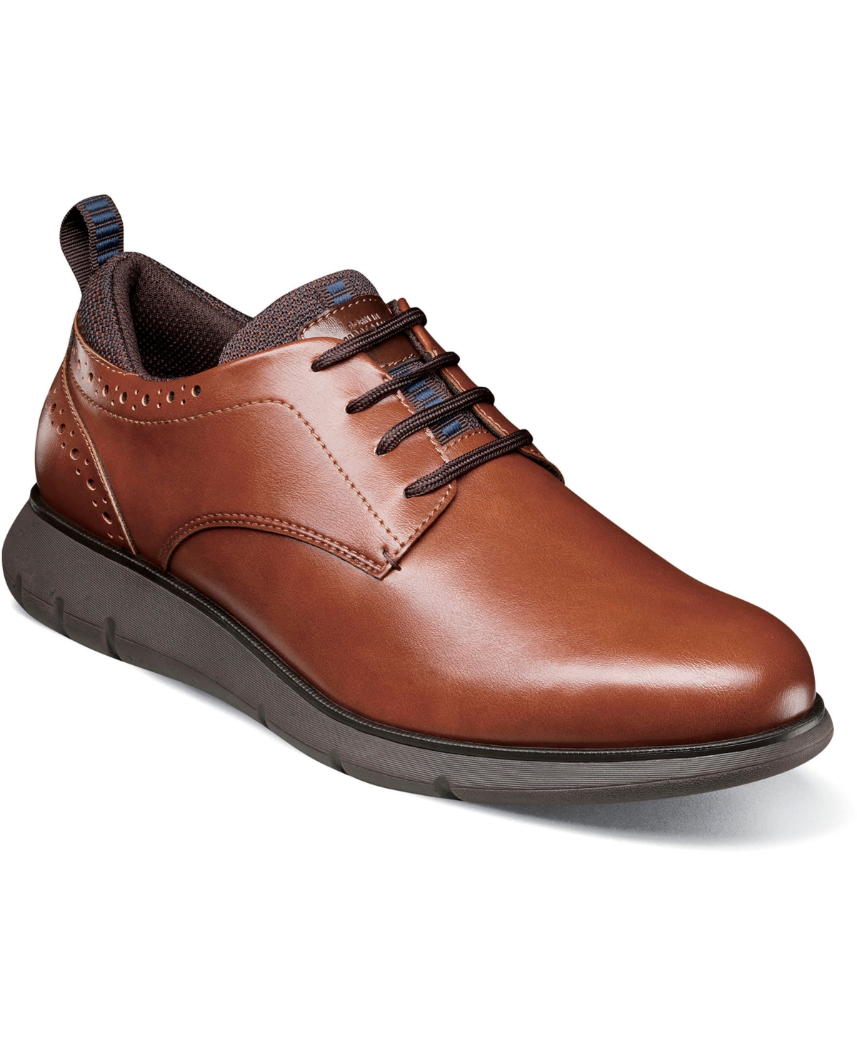 Nunn Bush Men's Stance Plain Toe Oxford Shoes In Cognac