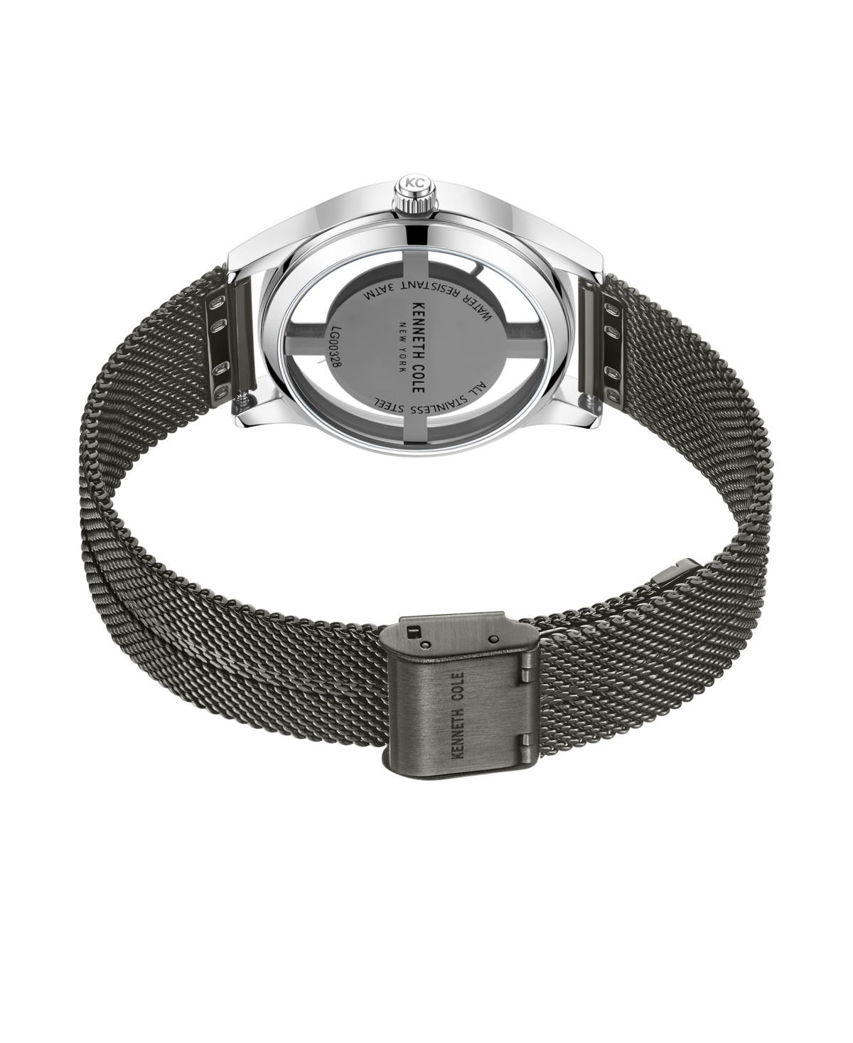 Shop Kenneth Cole New York Women's Transparency Gun Stainless Steel Watch 34mm In Gray