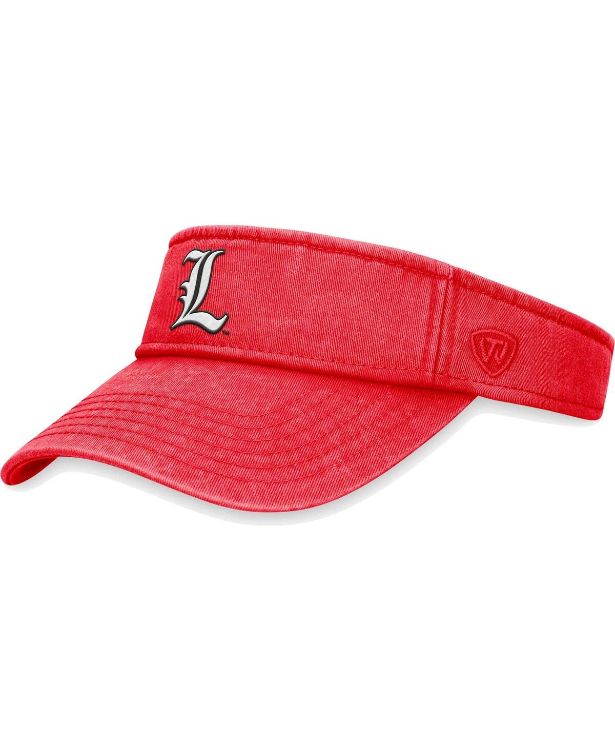 Men's Top of the World Red Louisville Cardinals Terry Adjustable Visor - Red