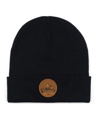 Men's Black Colorado Local Crowns Established Patch Cuffed Knit Hat ...
