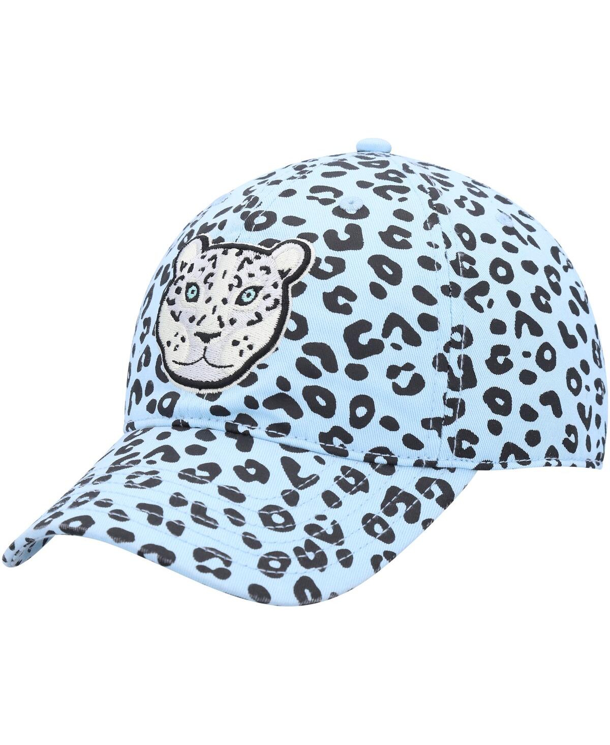 Men's Explore Light Blue Snow Leopard Dad Adjustable Hat - Light Blue