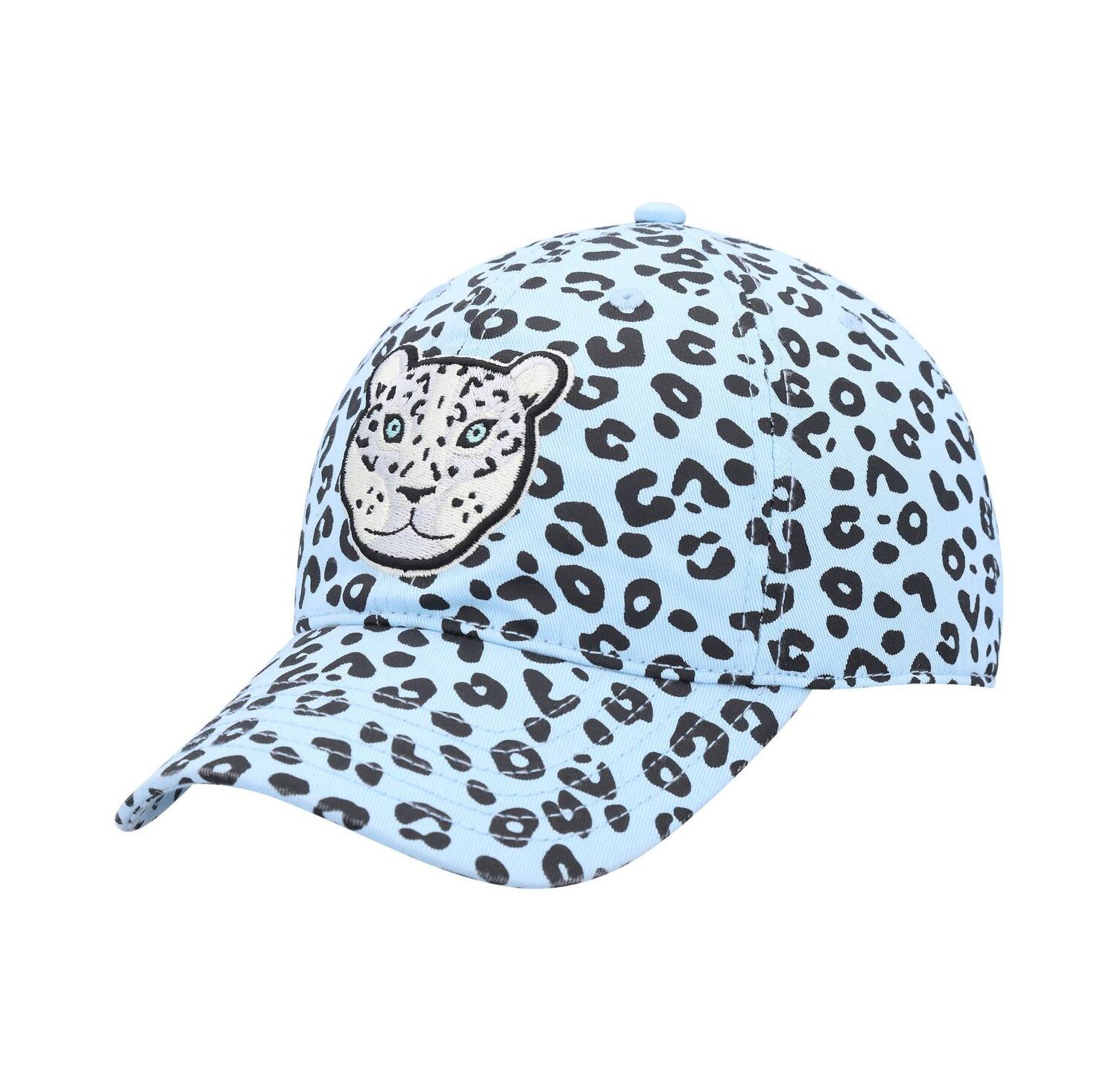 Men's Light Blue Snow Leopard Dad Adjustable Hat
