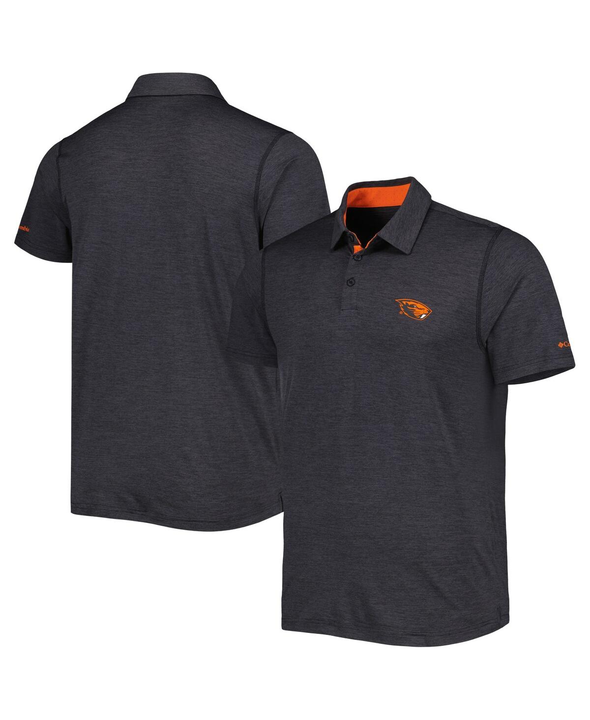 Columbia Men's  Black Oregon State Beavers Tech Trail Omni-shade Polo Shirt In Black