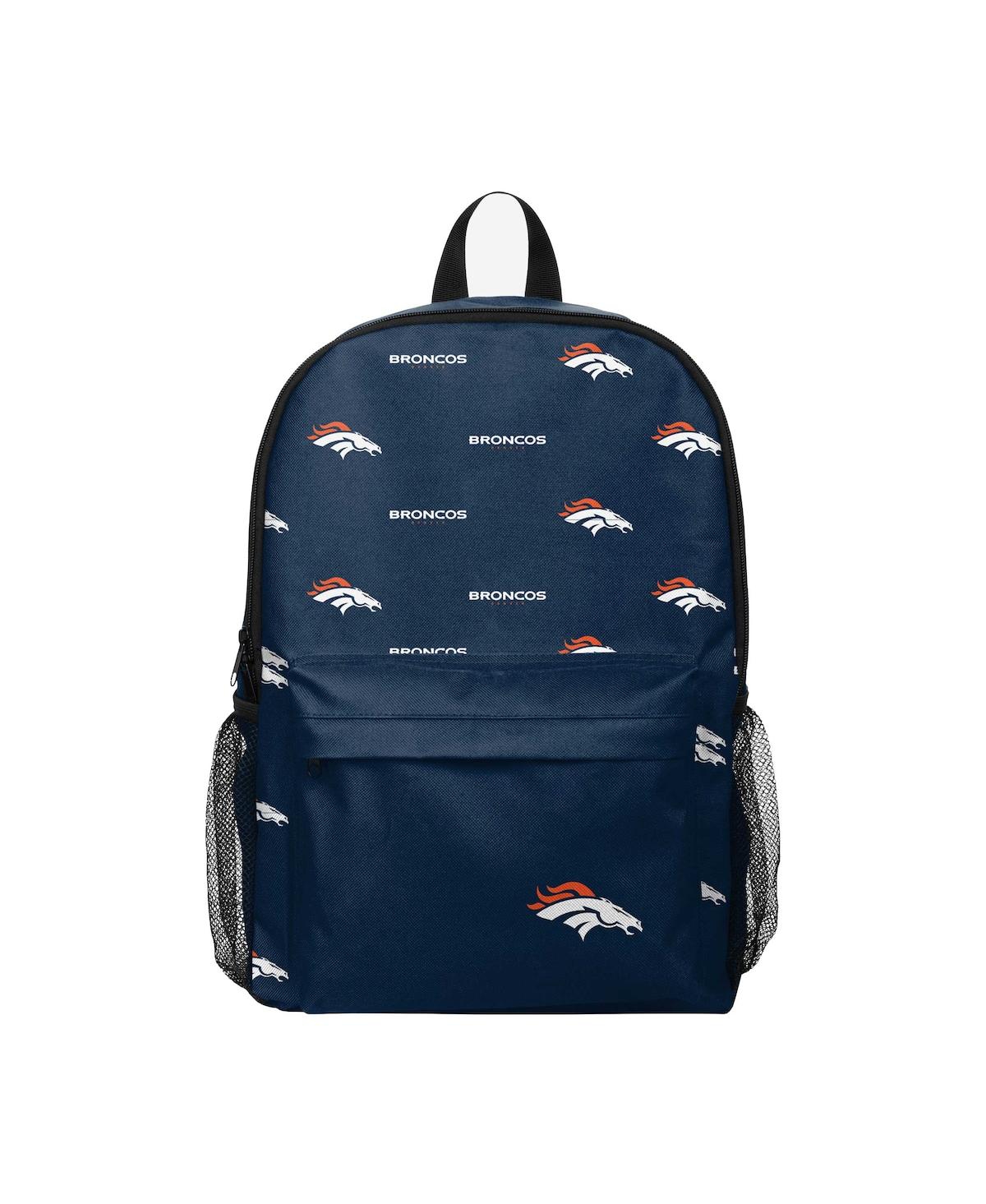 Shop Foco Youth Boys And Girls  Denver Broncos Repeat Logo Backpack In Blue