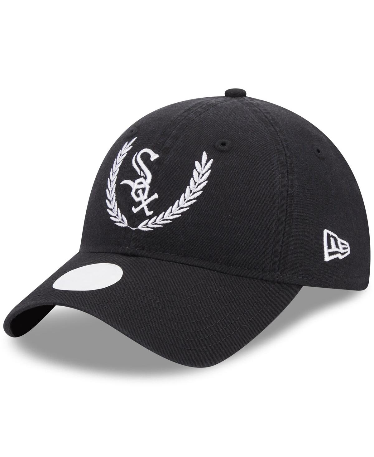 Shop New Era Women's  Black Chicago White Sox Leaves 9twenty Adjustable Hat