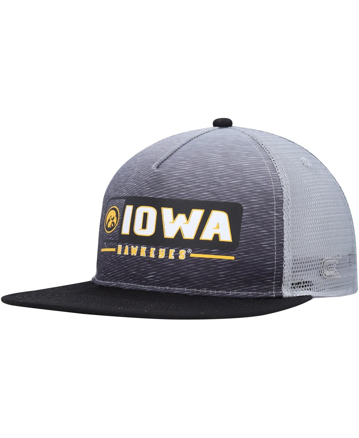 Shop Colosseum Men's  Black, Gray Iowa Hawkeyes Snapback Hat In Black,gray