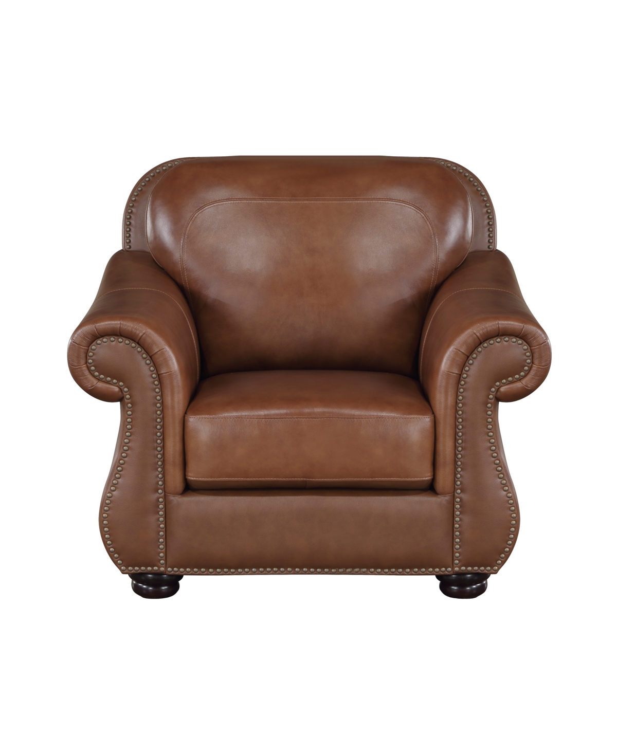 Homelegance White Label Dadeville 42" Leather Match Chair In Camel Brown
