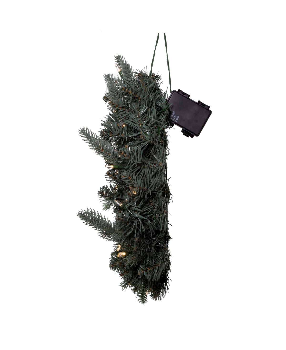 Kurt Adler Battery-Operated Pre-Lit Warm Cluster Led Spruce Wreath