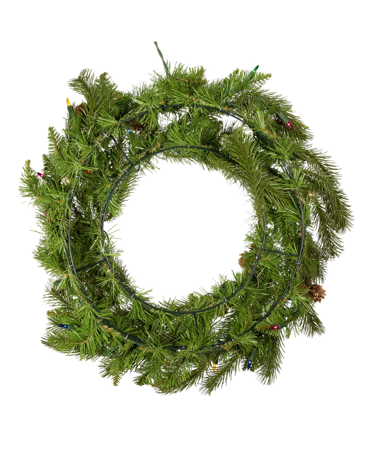 Kurt Adler Pre-Lit Incandescent Pinecone Wreath
