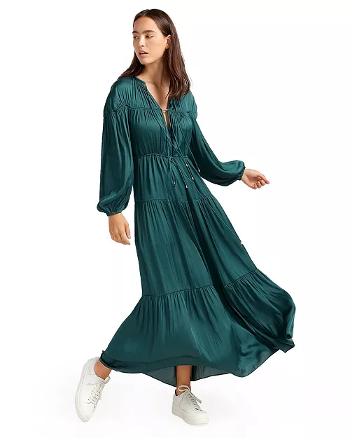 women's window seat tiered maxi dress