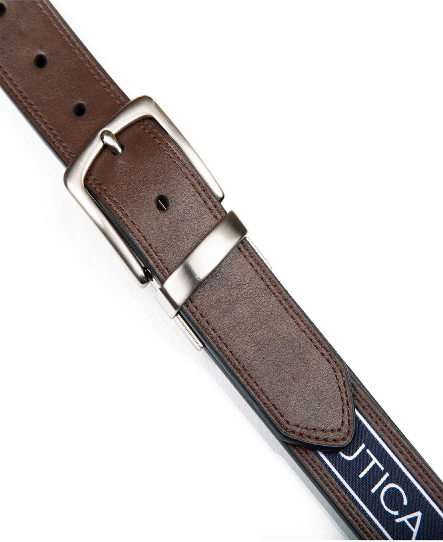 Мужской ремень Nautica Reversible Flag Belt, цвет: Тёмно-синий — фото 8