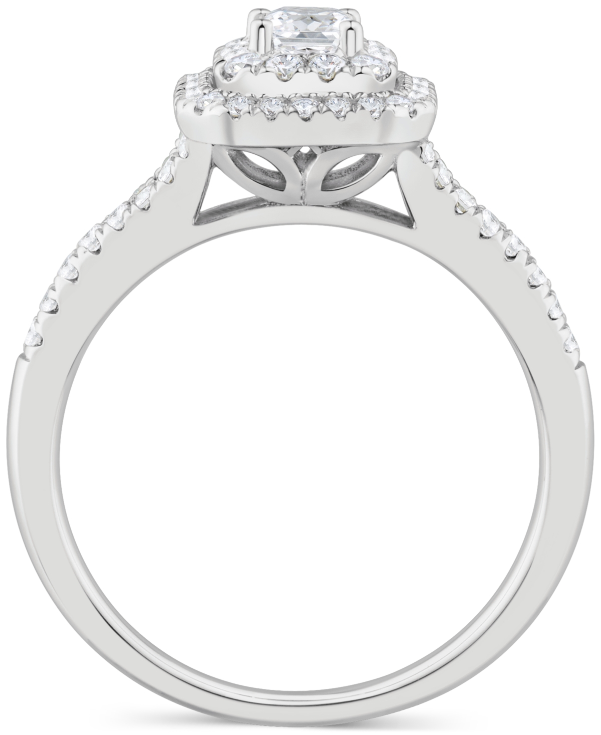 Diamond Double Halo Engagement Ring (5/8 ct. t.w.) in 14k- White Gold