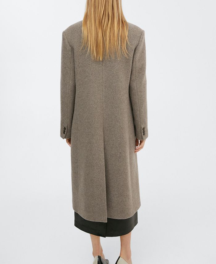 MANGO Women's Wool Overcoat - Macy's