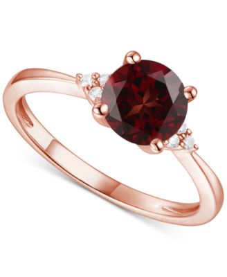 Macy's - Amethyst (1-1/6 ct. t.w.) & Lab-Grown White Sapphire (1/20 ct. t.w.) Ring in 14k Gold-Plated Sterling Silver (Also in Additional Gemstones)