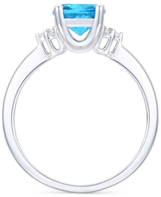 Amethyst (1-1/6 ct. t.w.) & Lab-Grown White Sapphire (1/20 ct. t.w.) Ring in 14k Gold-Plated Sterling Silver (Also in Additional Gemstones)