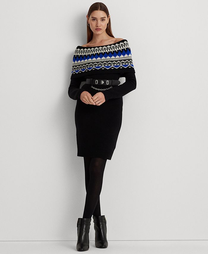 Women's off the shoulder 2025 sweater dress